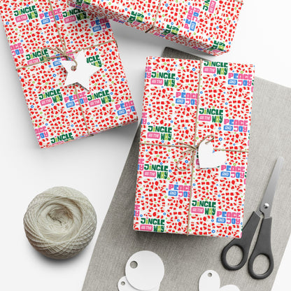 Candy Cane Wrapping Paper - Jingle All the Way Holiday Gift Wrap