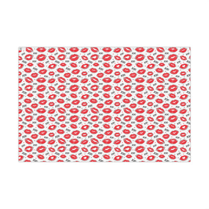 Kiss XOXO Pattern Wrapping Paper - Valentine Gift Wrap