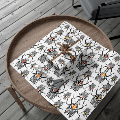 Creepy Crawling Beetles Wrapping Paper: Graphic Beetle Gift Wrap