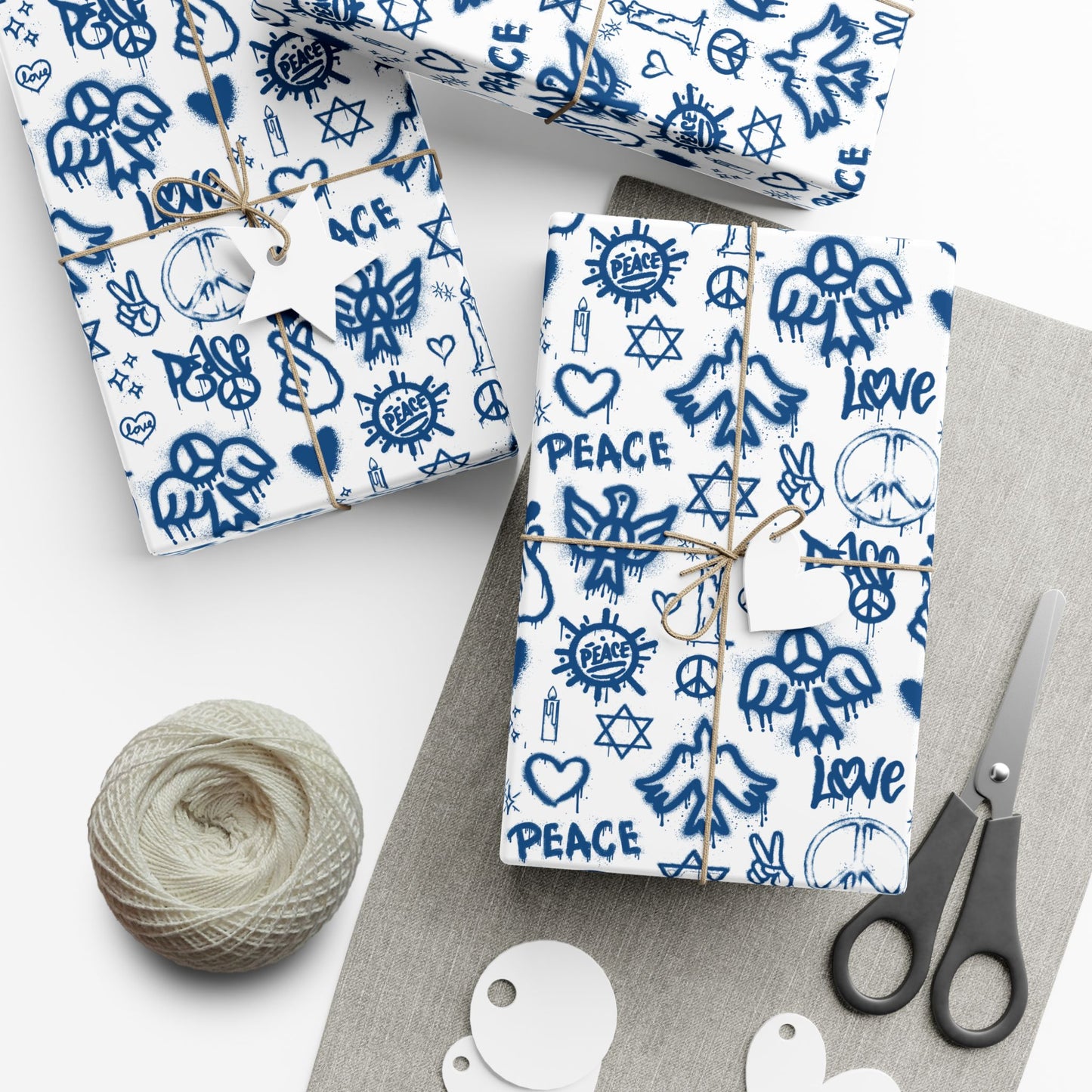 Hannukah Urban Graffiti Wrapping Paper -  Festival of Lights Gift Wrap