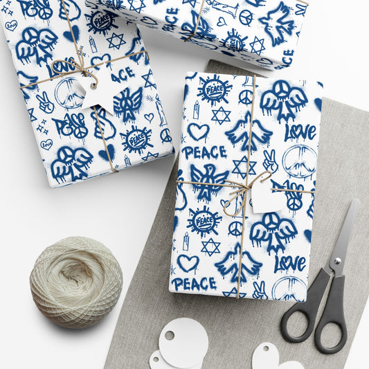Hannukah Urban Graffiti Wrapping Paper -  Festival of Lights Gift Wrap
