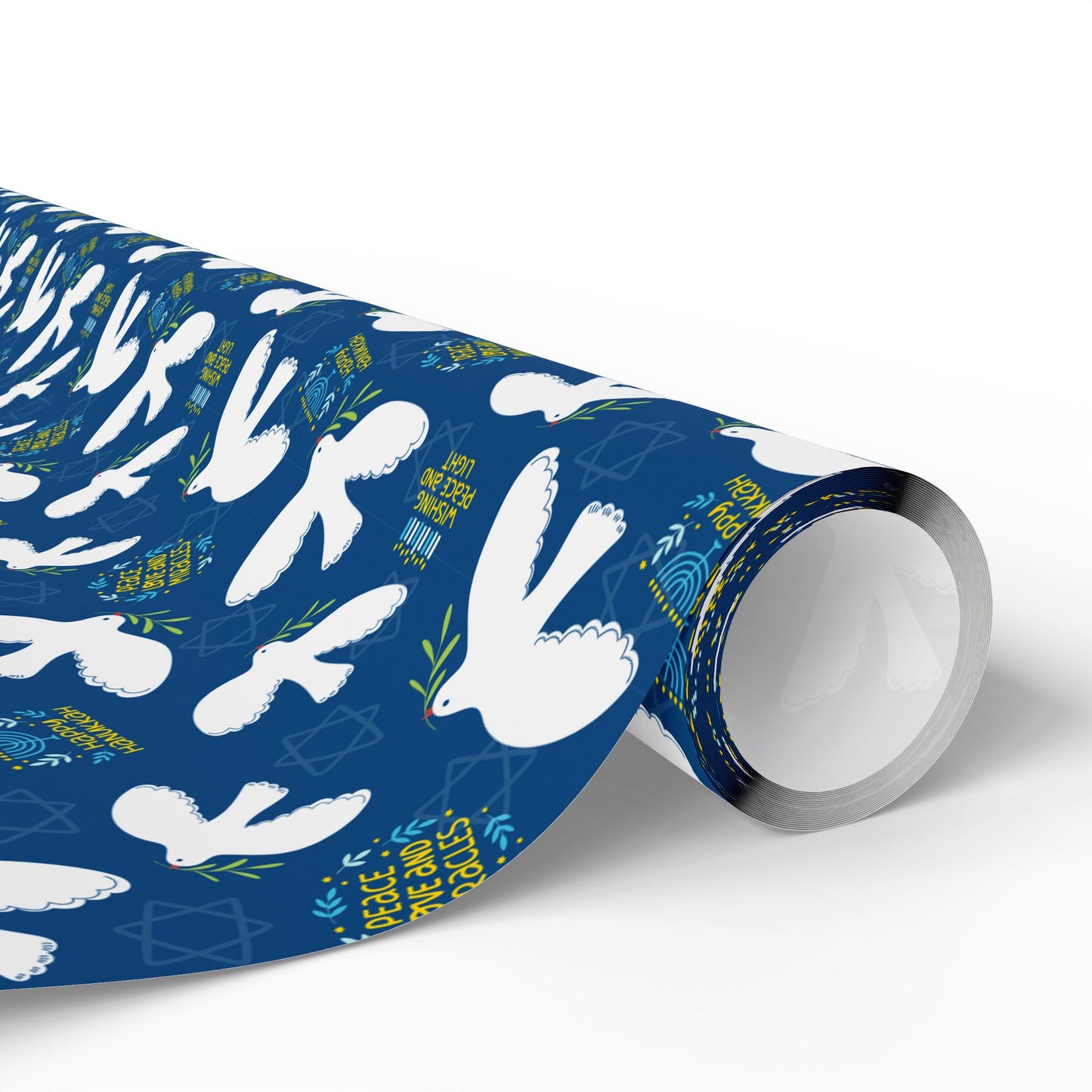 Peace Doves Hanukkah Wrapping Paper