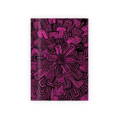 Black Floral Burst Wrapping Paper - Illustrative Artisan Gift Wrap