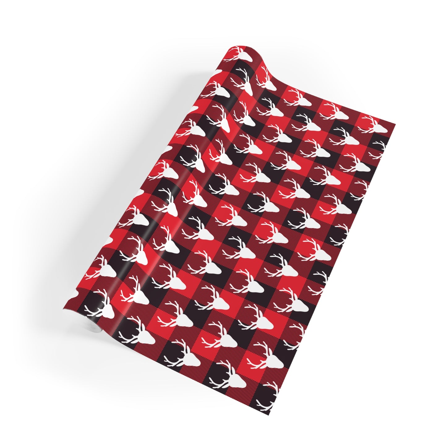 Deer Plaid Holiday Wrapping Paper