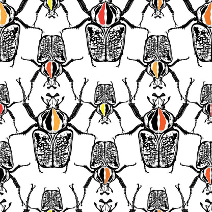 Creepy Crawling Beetles Wrapping Paper: Graphic Beetle Gift Wrap