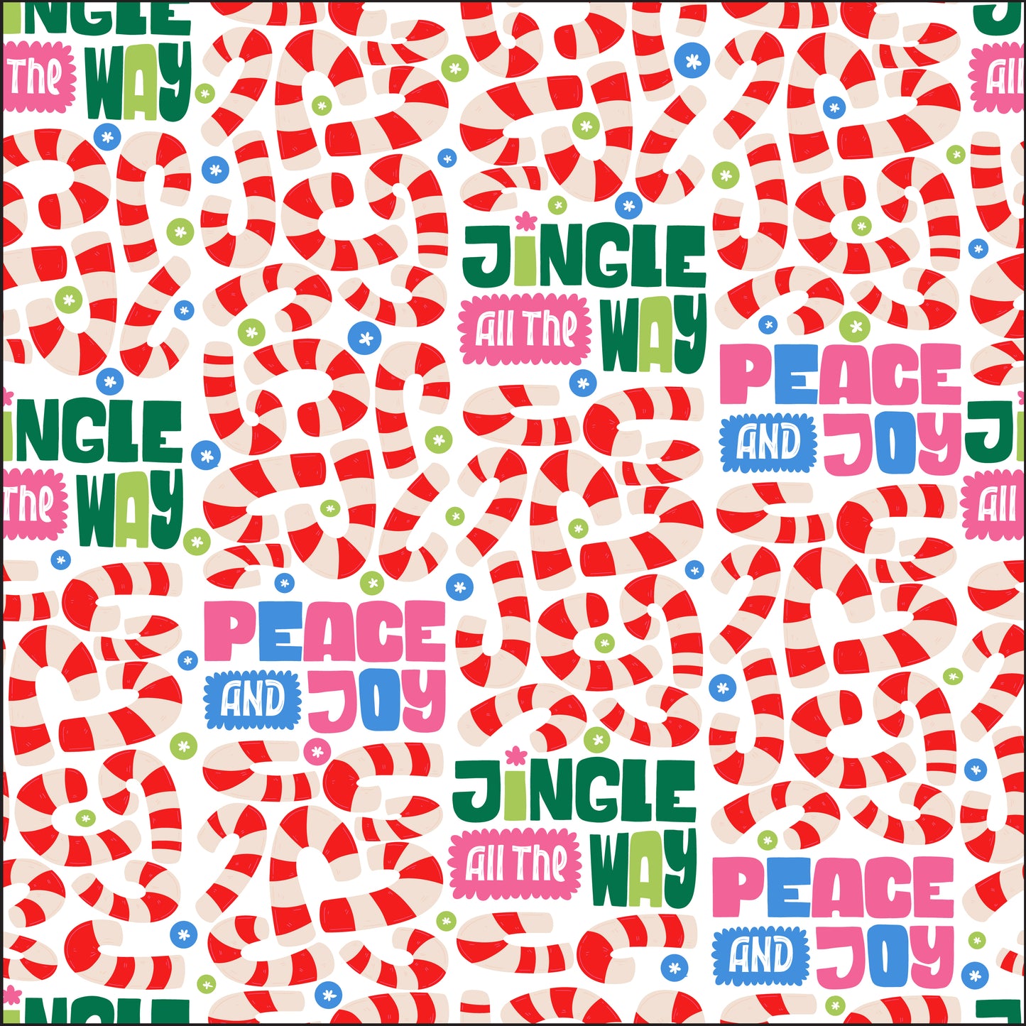 Jingle All the Way Candy Cane Wrapping Papers