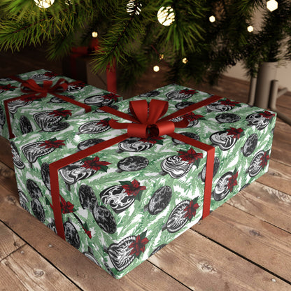 Xenomorph-Themed Christmas Holiday Wrapping Paper