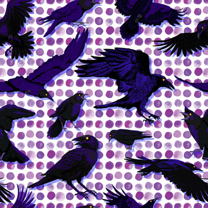 When the Crows Fly Halloween Wrapping Paper - Purple Raven Gift Wrap