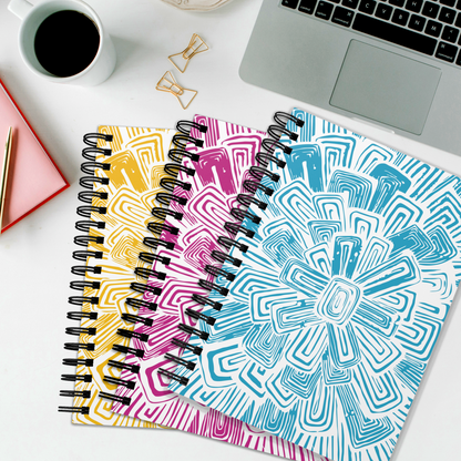 Bloom Spiral Ruled Journal - 7 Colors