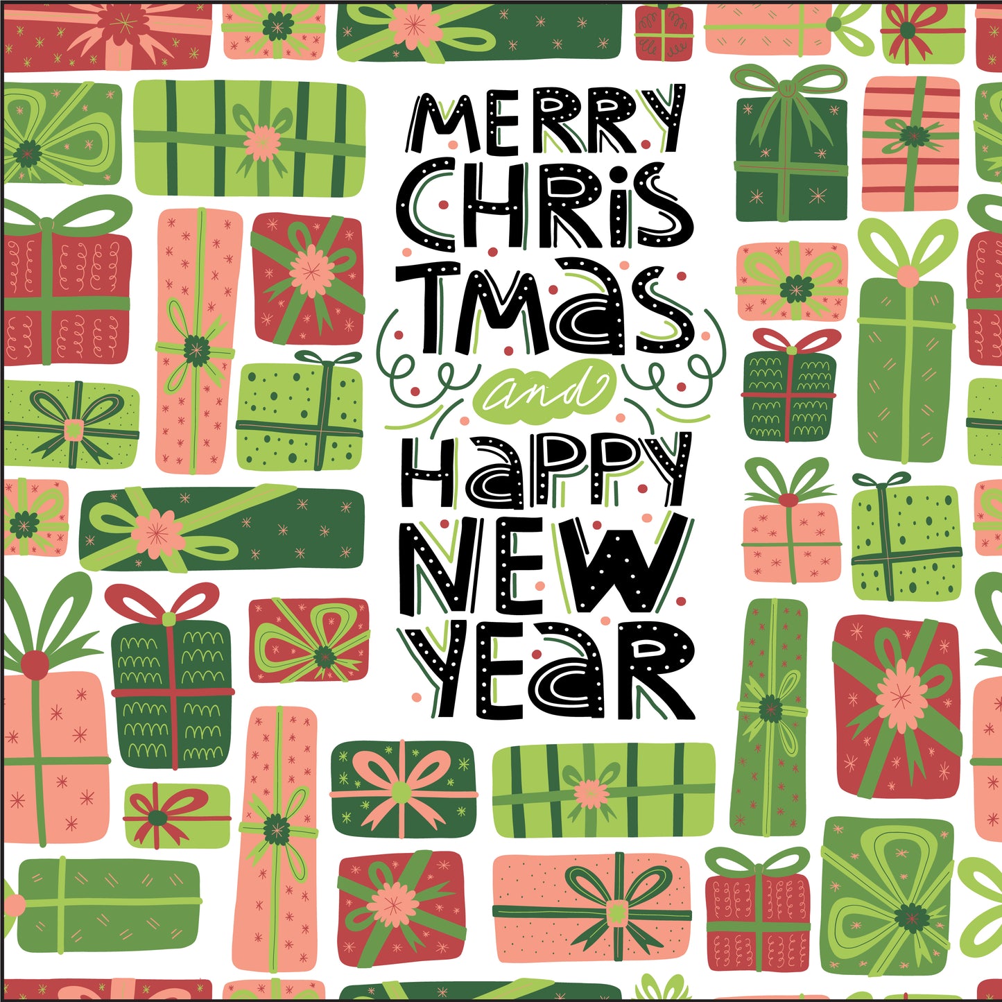 Merry Christmas & Happy New Year Wrapping Paper